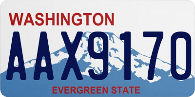 WA license plate AAX9170