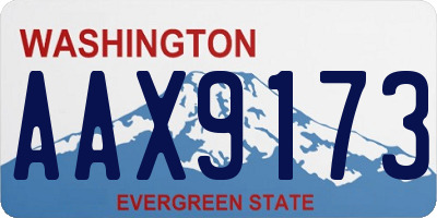 WA license plate AAX9173