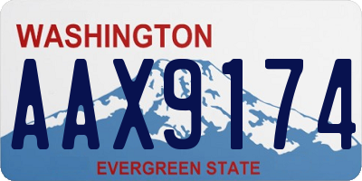 WA license plate AAX9174