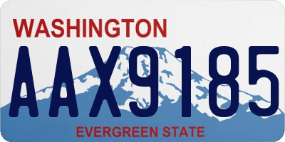 WA license plate AAX9185