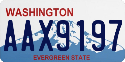 WA license plate AAX9197