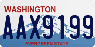 WA license plate AAX9199