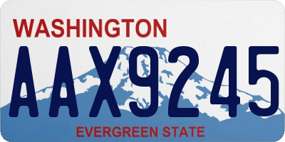 WA license plate AAX9245