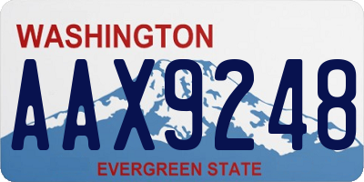 WA license plate AAX9248