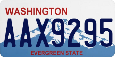 WA license plate AAX9295