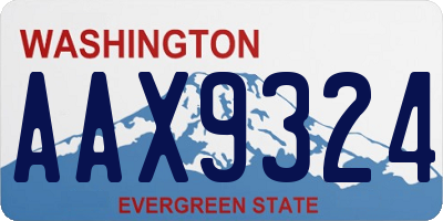 WA license plate AAX9324