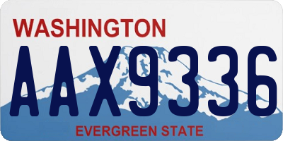 WA license plate AAX9336