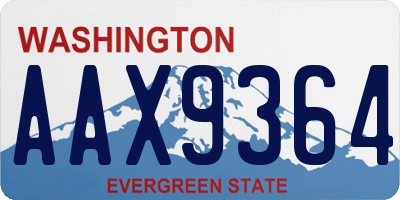 WA license plate AAX9364