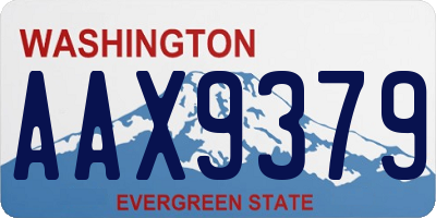 WA license plate AAX9379