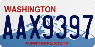 WA license plate AAX9397