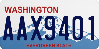WA license plate AAX9401