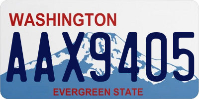 WA license plate AAX9405
