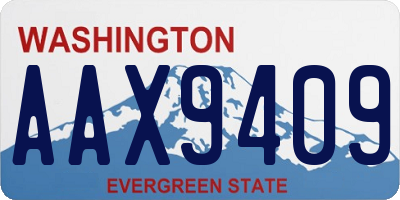 WA license plate AAX9409