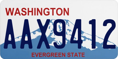 WA license plate AAX9412