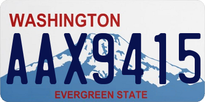 WA license plate AAX9415