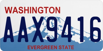 WA license plate AAX9416