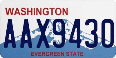 WA license plate AAX9430