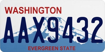 WA license plate AAX9432
