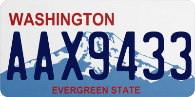 WA license plate AAX9433
