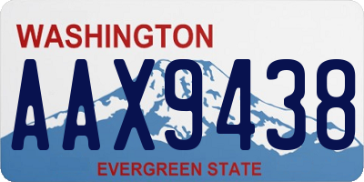 WA license plate AAX9438
