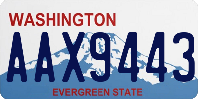 WA license plate AAX9443