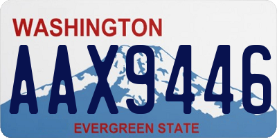 WA license plate AAX9446