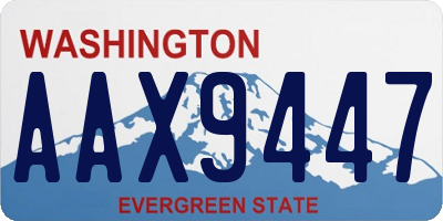 WA license plate AAX9447