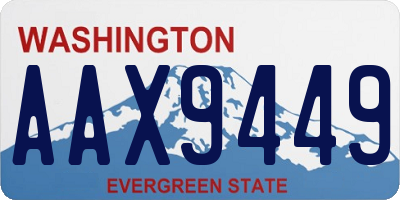 WA license plate AAX9449