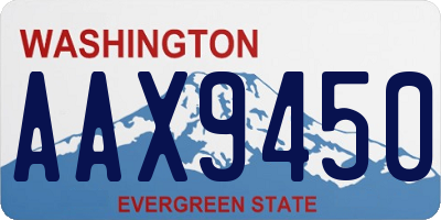 WA license plate AAX9450