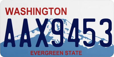 WA license plate AAX9453