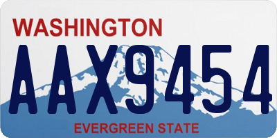 WA license plate AAX9454