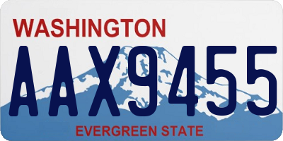 WA license plate AAX9455