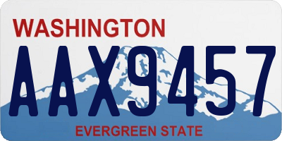 WA license plate AAX9457