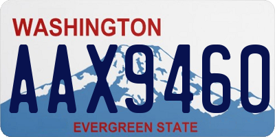 WA license plate AAX9460