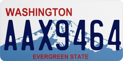 WA license plate AAX9464