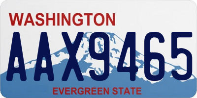 WA license plate AAX9465
