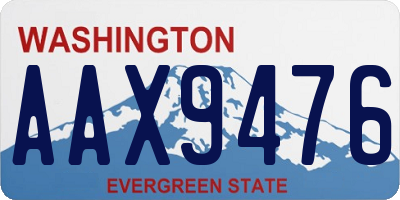 WA license plate AAX9476