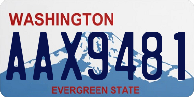 WA license plate AAX9481