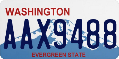 WA license plate AAX9488