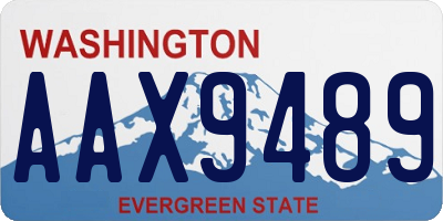 WA license plate AAX9489