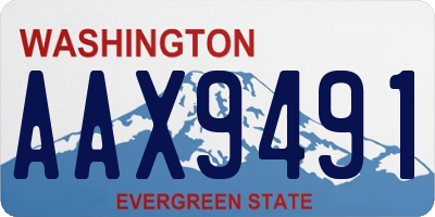 WA license plate AAX9491