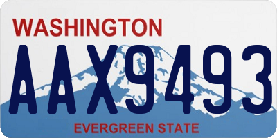 WA license plate AAX9493