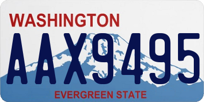 WA license plate AAX9495