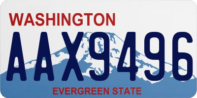 WA license plate AAX9496