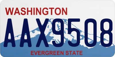 WA license plate AAX9508