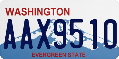 WA license plate AAX9510