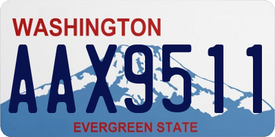 WA license plate AAX9511