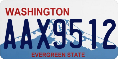 WA license plate AAX9512