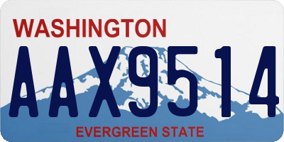 WA license plate AAX9514