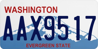 WA license plate AAX9517
